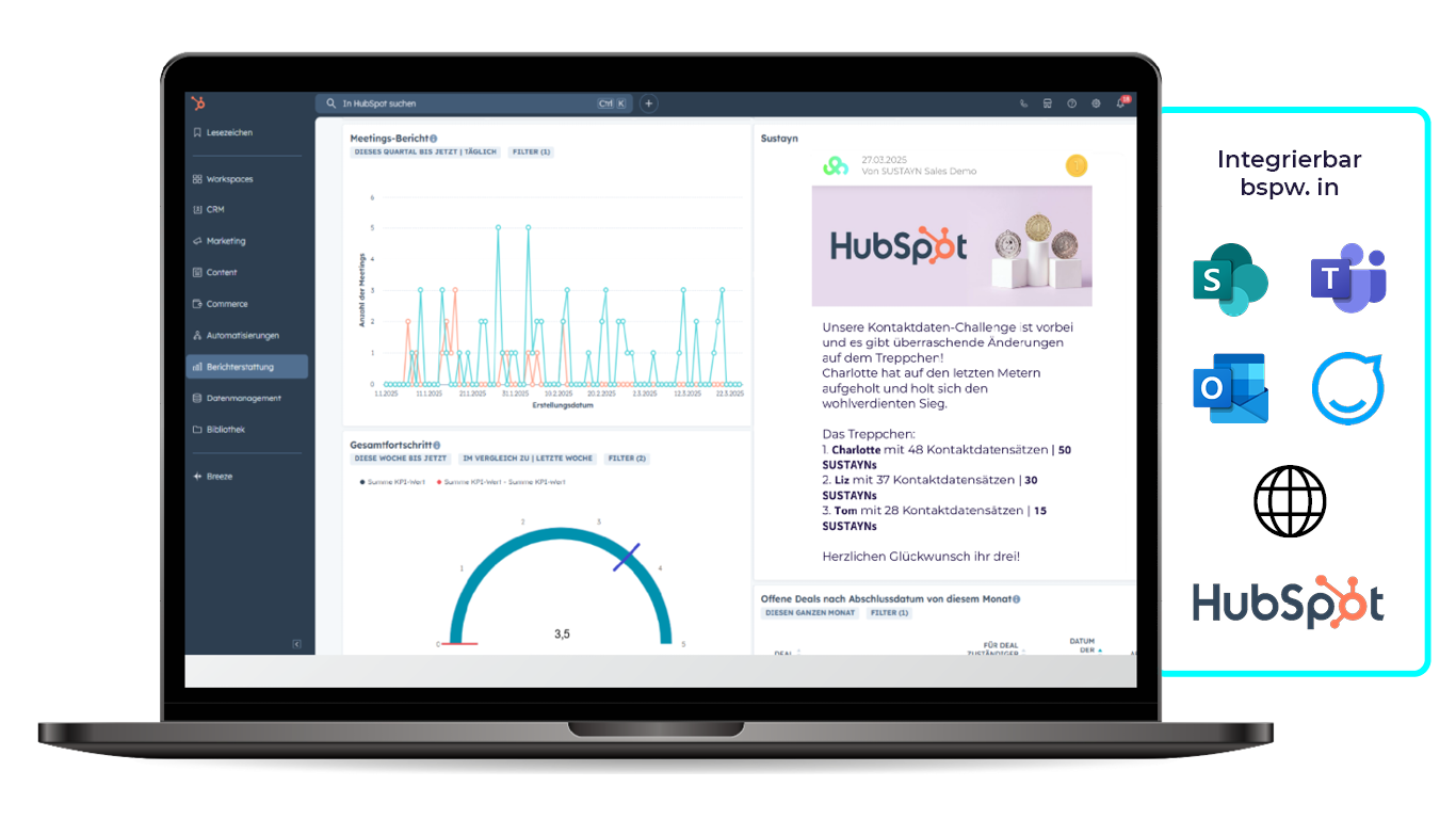 Vertriebserfolg steigern durch transparente Statistik - eingebunden in Hubspot